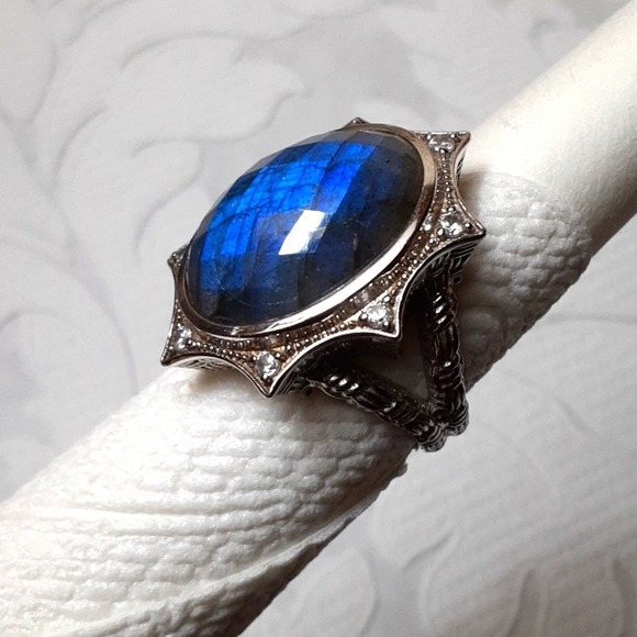 925 Labradorite, Bamboo design. - Picture 1 of 10